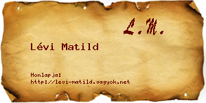 Lévi Matild névjegykártya